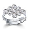 Bunadring blank Filigran Regulerbar sølvring med en diamantformet topp bygd opp av tette filigransringer .